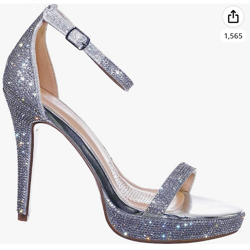 Bling heels silver